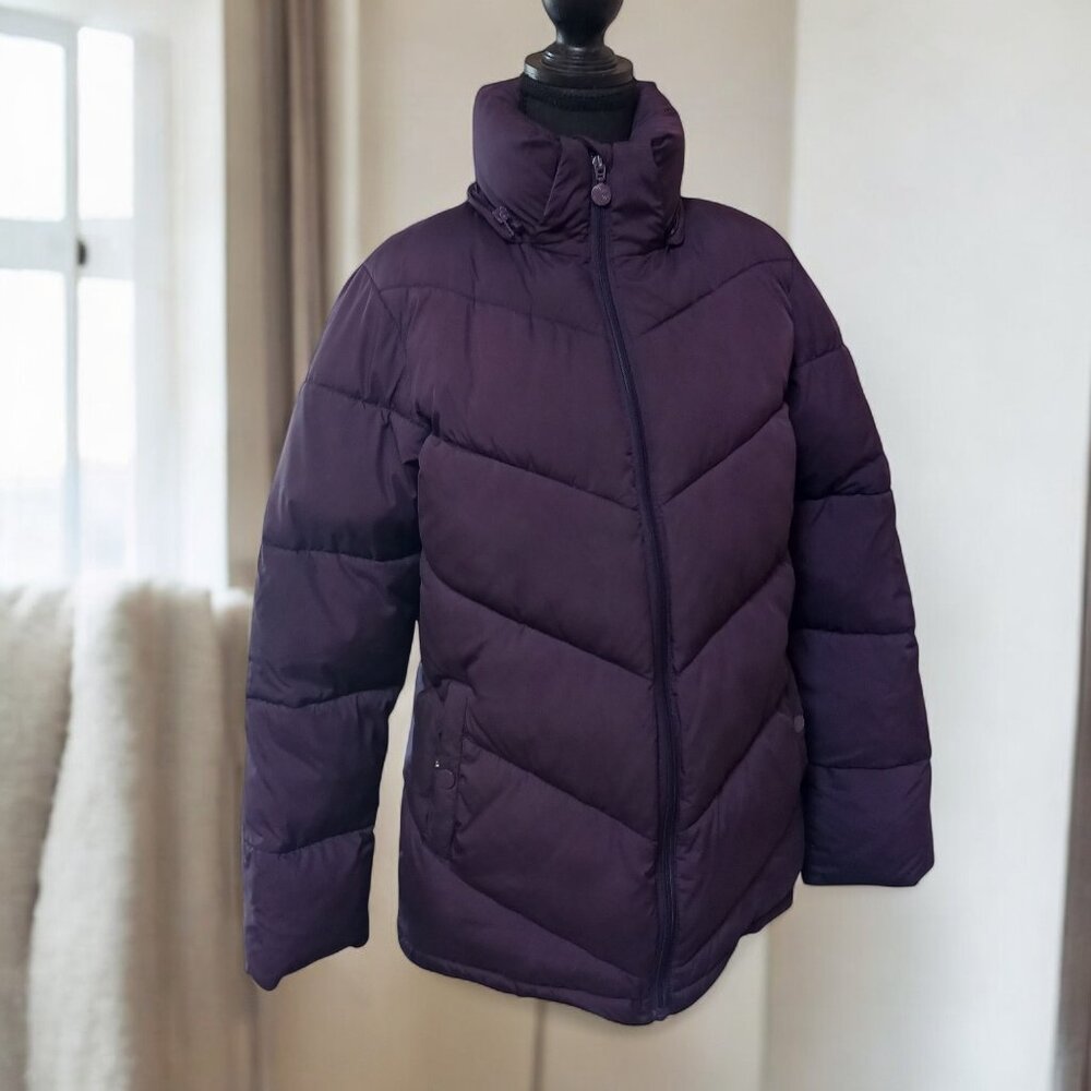 Bernardo Womens Plum Eco Plume Love Puffer Coat XS High Collar